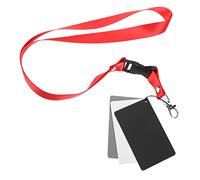 Gatuida 4pcs Photography Acrylic White Balance Cards Grey Black White Exposure Reference Cards Double-Sided Smooth Textured Surfaces Portable Lanyard Suitable for DSLR and Video Cameras