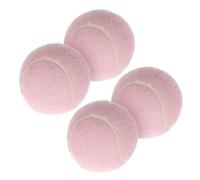 Gatuida 4Pcs Pink Rubber Tennis Balls for Beginner Practice Training High Visibility Soft Balls for Skill Development and Confidence Building Court