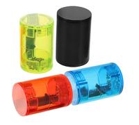 Gatuida 4pcs Plastic Finger Shakers for Ukulele Banjo Mandolin Cajon Percussion Music Instruments with Bright Sound Lightweight Compact Rhythm Bells in Black Red Blue Green for Bands