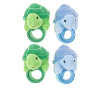 Gatuida 4pcs Plush Turtle Slap Bracelets Lightweight Soft Stuffed Wristbands for Adults Travel Party Favors Comfortable Accessories