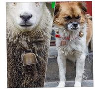 Gatuida 4Pcs Portable Rustic Cow Bells Lightweight Hanging Livestock Bells Farm Animal Ornaments for Cattle Sheep with Soft Elegant Sound