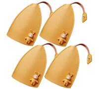 Gatuida 4pcs PU Leather Car Key Cover Pull Out Key Fob Holder Bag Lightweight for Women Portable Scratch Resistant