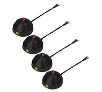 Gatuida 4pcs Qing Dynasty Chinese Style Oriental Hats with Ponytail Lightweight Nylon Traditional Emperors Headwear for Adult Cosplay Theater Role Play Costume Accessories