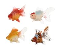 Gatuida 4pcs Realistic Goldfish Model Toys Lifelike Fish Bath Toys Fish Aquarium Decor Safe Boys and Girls Playset Animals