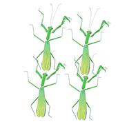 Gatuida 4Pcs Realistic Mantis Figurines Lifelike Insect Models for Educational for Learning About Insects Durable Sturdy Garden Decoration Compact Photo Prop Teaching Aid