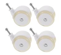 Gatuida 4pcs Replacement Wheels for Baby Walkers - White Silent Mute Replacement Pu Stroller Wheel Parts - Caster Accessories for Folding Walker Cart Indoor Pushchair Pram