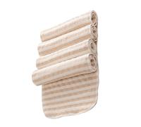 Gatuida 4pcs Reusable Infant Booster Pads Cloth Diaper Inserts for Babies, Leak-Proof Absorbent Paperless Towels, Brown White Striped, Washable Baby Diaper Accessories for Newborns and Toddlers