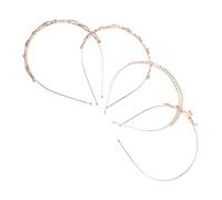 Gatuida 4pcs Rhinestone Hairband Glitter Love Heart Headbands for Women Durable Iron Frame Comfortable Fit Sweet Charming Design for Weddings Parties Everyday Wear Bridal Hair Accessories