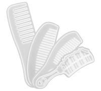 Gatuida 4pcs Silicone Comb Casting Molds Set for DIY Hair Combs Making, Includes Short Handle, Long Handle, Crescent, and Decorative Edge Designs, Flexible Silicone Molds for Home Crafting