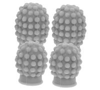 Gatuida 4pcs Silicone Drumstick Practice Mute Tips Drumstick Accessories for Noise Reduction and Head Protection Compact Drum Stick Covers for Drumming Practice at Home the Go Grey