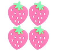 Gatuida 4pcs Silicone Tennis Racket Vibration Dampeners Strawberry Shape Shock Absorbers Small Dampener Set for Tennis Accessories and Racket String Protection