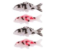 Gatuida 4pcs Simulated Koi Decoration Goldfish Aquarium Sculpture Aquarium Decoration Hide Resin Pond Scene Fish Tank Betta Mini Koi Fish Figurines Decor Statue Pvc