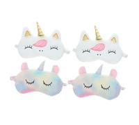 Gatuida 4pcs Sleep Mask for Kids Girls Cute Animal Eye Mask Princess Sleeping Night Blindfold Bed Eye Covers for Children