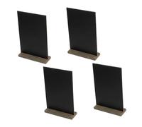 Gatuida 4pcs Small Blackboard Chalk Labels Weddings Tabletop Blackboard Mini Chalkboard Signs with Stand Desktop Chalkboard Labels Food for Party Buffet Message Writing Board Wood