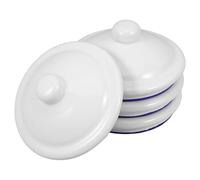 Gatuida 4pcs Small Enamel Cup Lids 7.5x8.5cm Universal Round Mug Covers Replacement Tea Ware Lid Set for Drinking Cups and Teacups