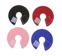 Gatuida 4pcs Small Parrot Collar Neck Ring for Birds Anti-scratch Soft Protective Pet Collar Mixed Colors Red Pink Blue Black