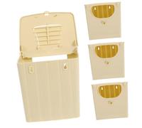 Gatuida 4pcs Small Plastic Parrot Nest Box Budgie Breeding and Incubation Cage Hanging Bird Nesting Box for Garden and Indoor Use