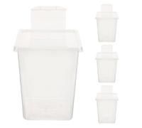 Gatuida 4pcs Small Reptile Feeding Box - Spider Tarantula Habitat Case - Portable Pet Tank - Clear Plastic Mini Pet Enclosure for Scorpion Frog (4.3"X3.5“X3.5”）