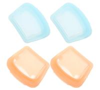 Gatuida 4Pcs Small Reusable Silicone Medicine Pouch Set, Travel Pill Organizer Bags with 50Ml Capacity, Portable Blue and Gold Open Storage Pouches for Medication and Toiletries