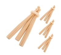 Gatuida 4pcs Solid Wood Baseball Bat Display Stand Mini Holder for Sports Collectibles Office Home with Easy Assembly and Stable Design