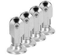 Gatuida 4pcs Stainless Steel Partition Bracket Restroom Hardware Toilet Partition Foot Support Bathroom Holder Leg Levellers