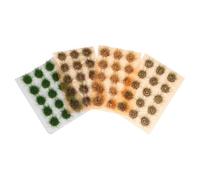 Gatuida 4PCS Static Grass Tuft Model Grass Clusters for DIY Railroad Scenery Natural Texture for Train Landscape Miniature Terrain Cluster Kit