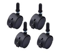 Gatuida 4pcs Swivel Caster Wheels with Brake Rotation Furniture Wheels for Office Chairs Black Quiet Furniture Transport
