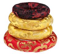 Gatuida 4pcs Tibetan Singing Bowl Pads Set - Handmade Cotton Sound Bowl Cushions in Mixed Sizes 10/12/14/16cm - Decorative Meditation Mat Holder for Yoga Spiritual Practice Random Color