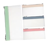 Gatuida 4pcs TPU Pencil Storage Bag Set, Large Capacity School Supplies Organizer and Portable Pen Case for Students and Adults, Lightweight Multipurpose Desk Supply Pouch (Mixed Colors