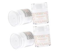 Gatuida 4Pcs Travel Cream Sub Bottles Press Type Empty Cosmetic Containers for Lotion Moisturizer Storage Leakproof Refillable Makeup Jars for Toiletry Bags