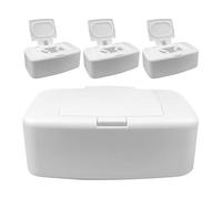 Gatuida 4pcs Travel Wipes Case Wipes Holder Dispenser Refillable Tissue Storage Box Home Hotel Bathroom