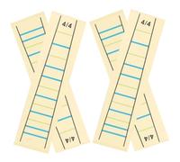 Gatuida 4pcs Violin Fingerboard Stickers for Beginners, Removable Finger Position Paper Labels for 4/4 Violin Practice and Learning