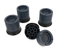 Gatuida 4pcs Washing Machine Feet Pads, Plastic Anti-slip Stabiliser Cushions for Washer and Floor, Easy to Install, Good Load-bearing for Bathroom Use