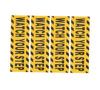 Gatuida 4PCS Watch Your Step Slip Floor Safety Stickers Self Adhesive Caution Tape for Stairs Walkways Offices Schools Highly Visible PVC Warning Decals