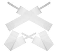Gatuida 4Pcs Wear-resistant Football Captain Armband Multi-function Plain White Bands for Soccer Rugby Basketball Ice Hockey Team Sports Portable