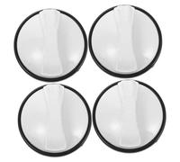 Gatuida 4pcs White Plastic Washing Machine Control Knobs Replacement Timer Knob Easy to Grip and Install Suitable for Households and Offices
