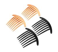 Gatuida 4pcs Wide Tooth Hair Comb for Women Crescent Shaped Long Tooth for Secure Bun Fixing Straight and Curly Hair