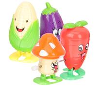 Gatuida 4pcs Wind Up Vegetable Clockwork Funny Walking Mushroom Carrot Eggplant Corn Novelty Cartoon for Boys and Party