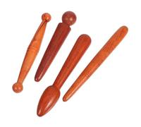 Gatuida 4pcs Wooden Acupressure Massage Tool Set Natural Trigger Point Sticks for Foot Care Thai Therapy Easy Operation for Home Use and Professionals