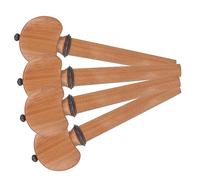 Gatuida 4pcs Wooden Cello Tuning Pegs Durable String Instrument Accessories for Easy Installation and Smooth Tuning Natural Material for Cello Replacement