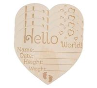 Gatuida 4pcs Wooden Name Sign Natural Birth Announcement Signs for Newborns Photo Props Nursery Decor for Hospital Use and Celebrations