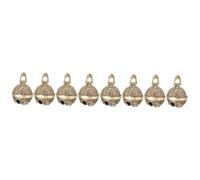 Gatuida 4sets Vintage Brass Bell Pendant Keychain Ornament Delicate Chinese Style Key Ring for Crafts Home Decor and Unique Decorative Bells for DIY Projects 2pcs*4