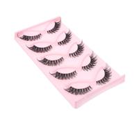 Gatuida 5 Pairs Fox Eye False Eyelashes, Natural Look Lash Strips, Extended Tail Design for Daily and Stage Makeup, Lightweight Faux Lashes Set for Women
