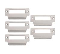 Gatuida 5 Pcs Stainless Steel Mortice Lock Strike Plate 100mm Heavy Duty Door Latch Striker Faceplate Receiver Frame Reinforcement Security Device Interior Hardware Repair Catch Pack Home Chrome
