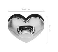 Gatuida 5 Sets Heart Tuck Lock Clasp Heart Shaped Purse Closure Catch Buckle Fasteners Wallet Buckle Purse Tongue Lock for DIY Craft Wallet Bag Handbags Making Silver