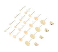 Gatuida 50 Set Earring Accessories Earrings Jewelry Findings for Women Golden Stainless Steel
