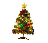 Gatuida 50cm Mini Christmas Tree Ornament Lights, Christmas Desktop Decor for Holiday Party, Small Tabletop Xmas Tree Adornment Without Battery
