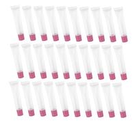 Gatuida 50pcs 15ml Lip Gloss Squeeze Tubes Pink Straight-edge Caps Empty Lip Balm Containers for Diy Cosmetic Use Portable for Travel and Makeup