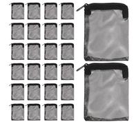 Gatuida 50pcs Aquarium Filter Media Mesh Bags with Zipper, 10x10cm Fine Mesh Filter Net Bag for Fish Tank and Pond Filtration, Compatible with Activated Carbon and Bio Media