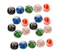 Gatuida 50pcs Dark Glass Beads Round Smooth Shiny Beading Accessories for DIY Jewelry Making Necklace Bracelet Craft Projects with Pink Red Green Lake Blue Black Colors